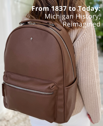 1837 Travel Backpack | Vegan Leather Travel Backpack